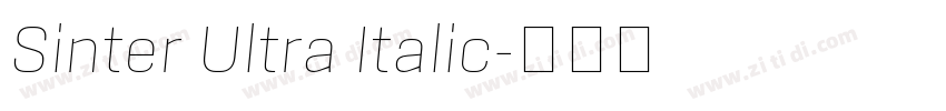 Sinter Ultra Italic字体转换